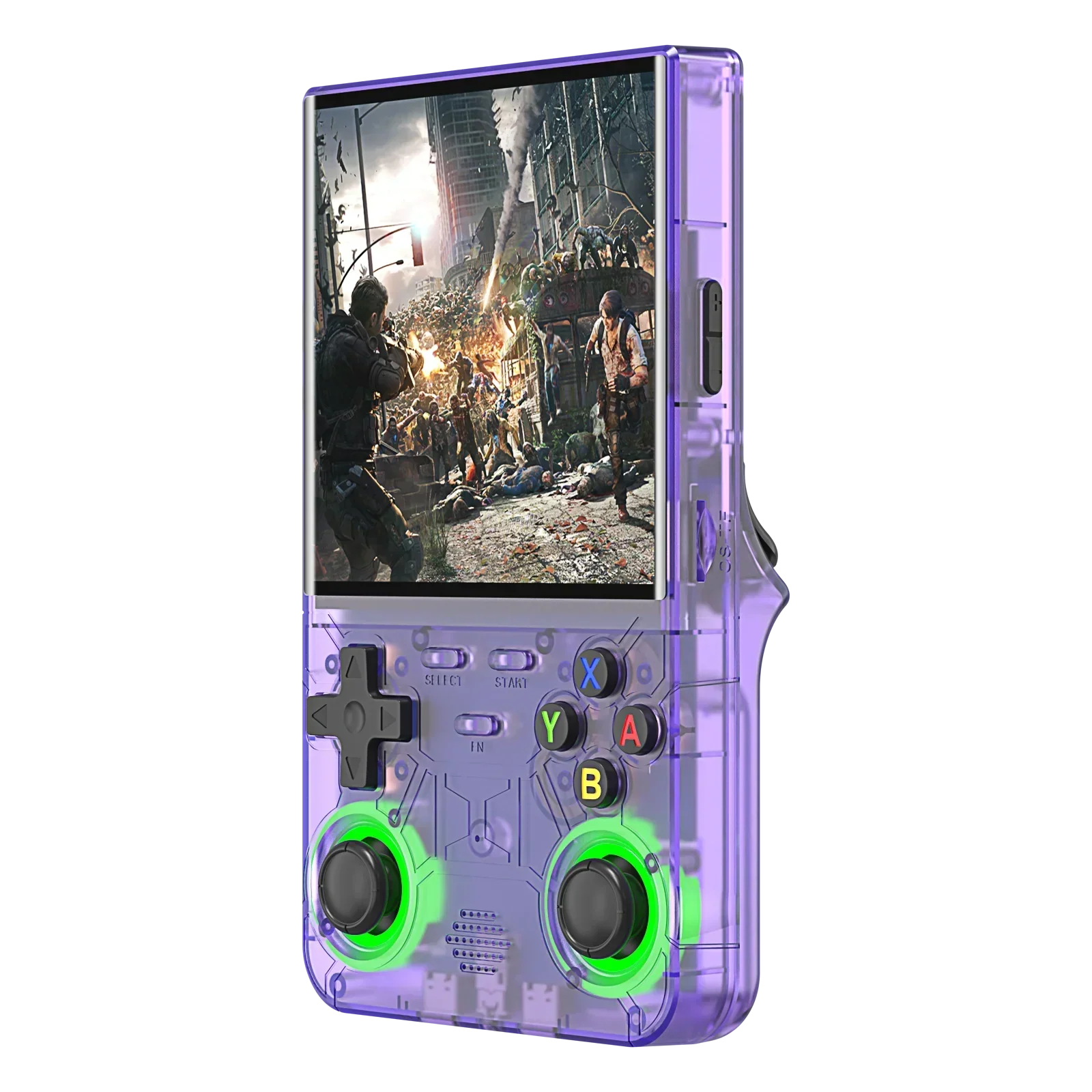 R36 Ultra purple handheld console front view
