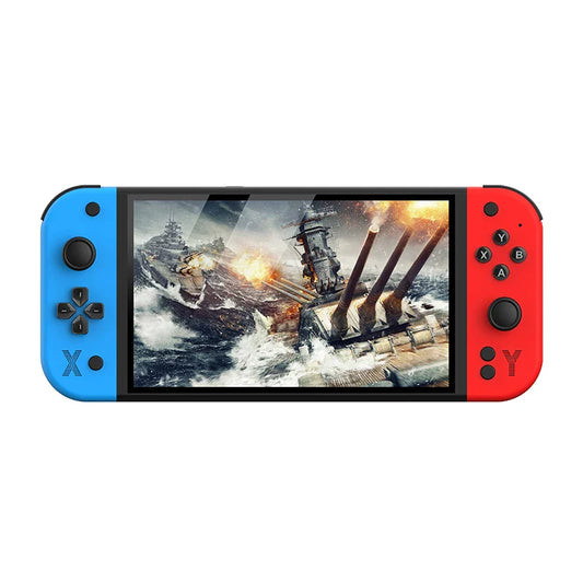 G90 retro handheld console front view with 7-inch IPS display