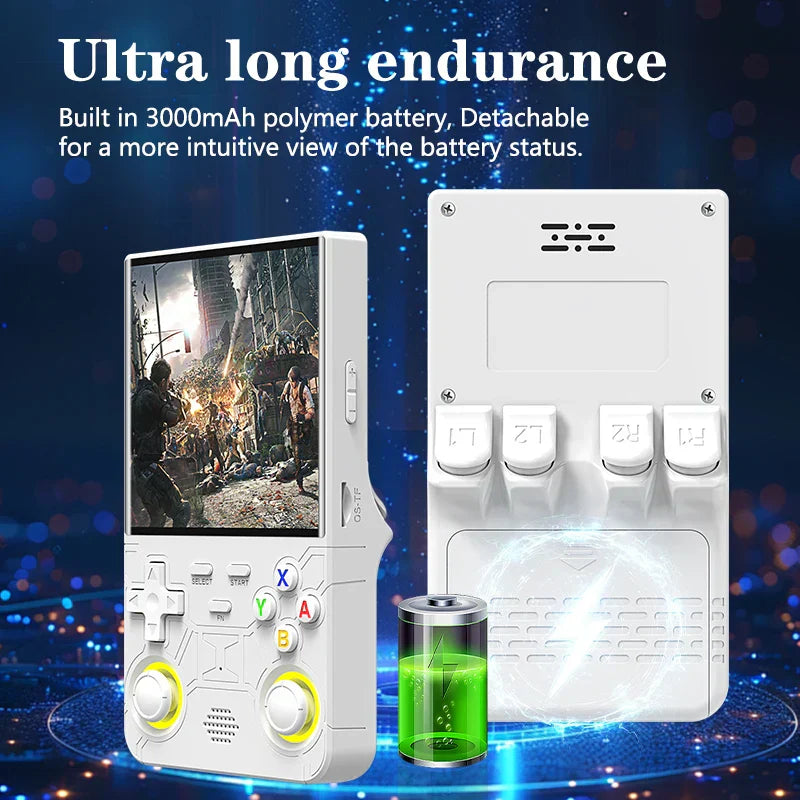 R36 Ultra handheld console controls and display view
