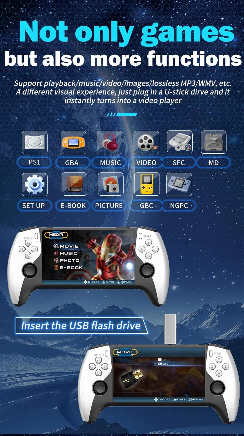 SF3500 Retro Handheld Game Console