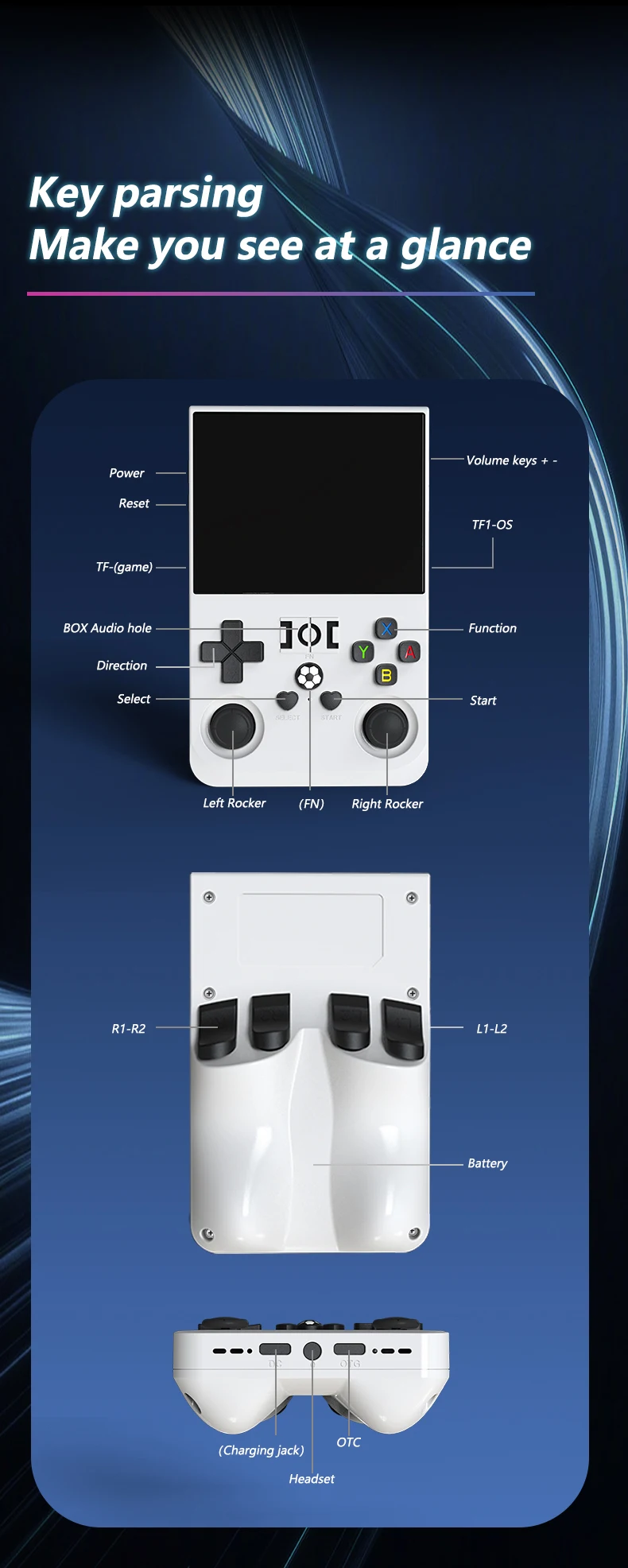 R36PRO Retro Handheld Video Game Console