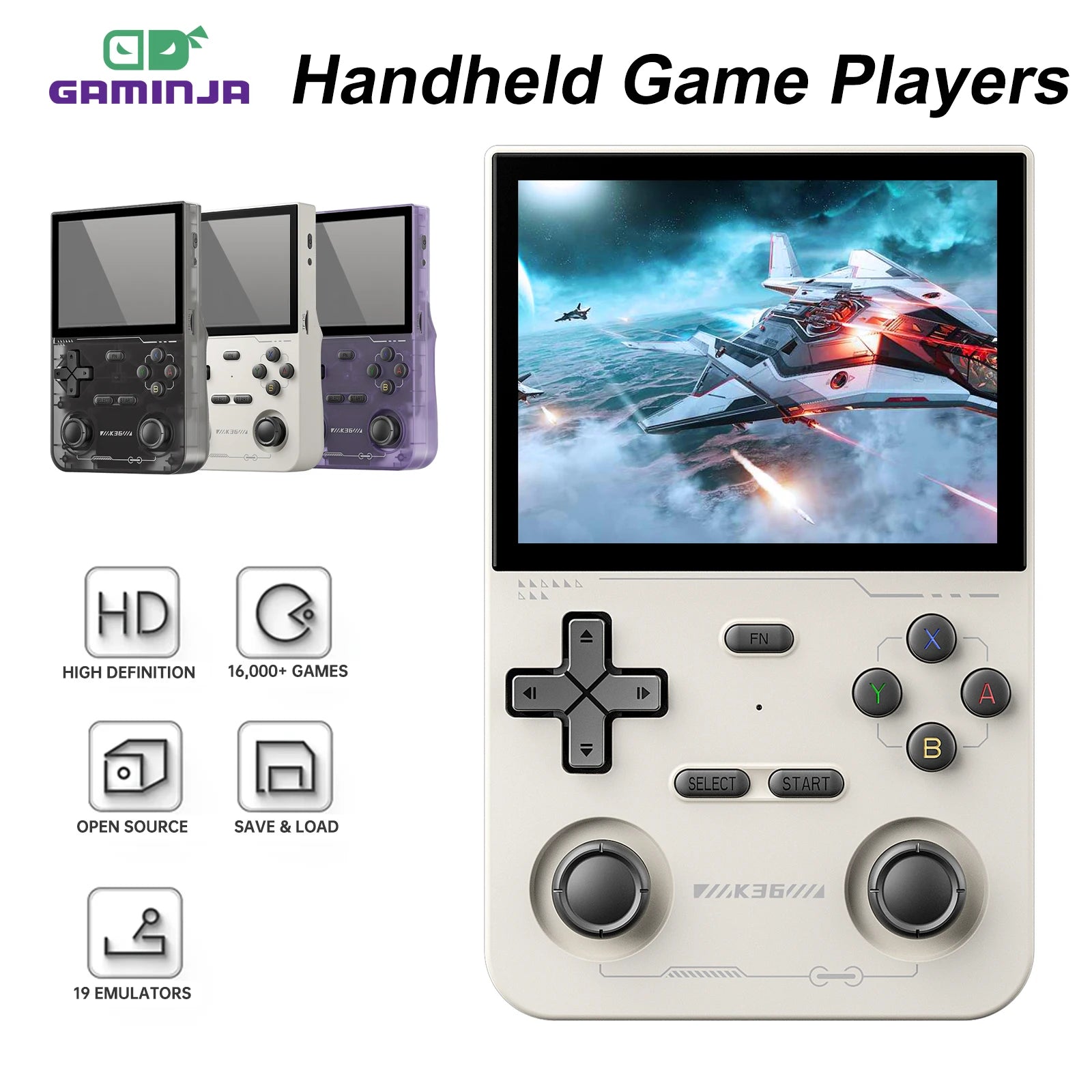 K36 Retro Handheld Game Console