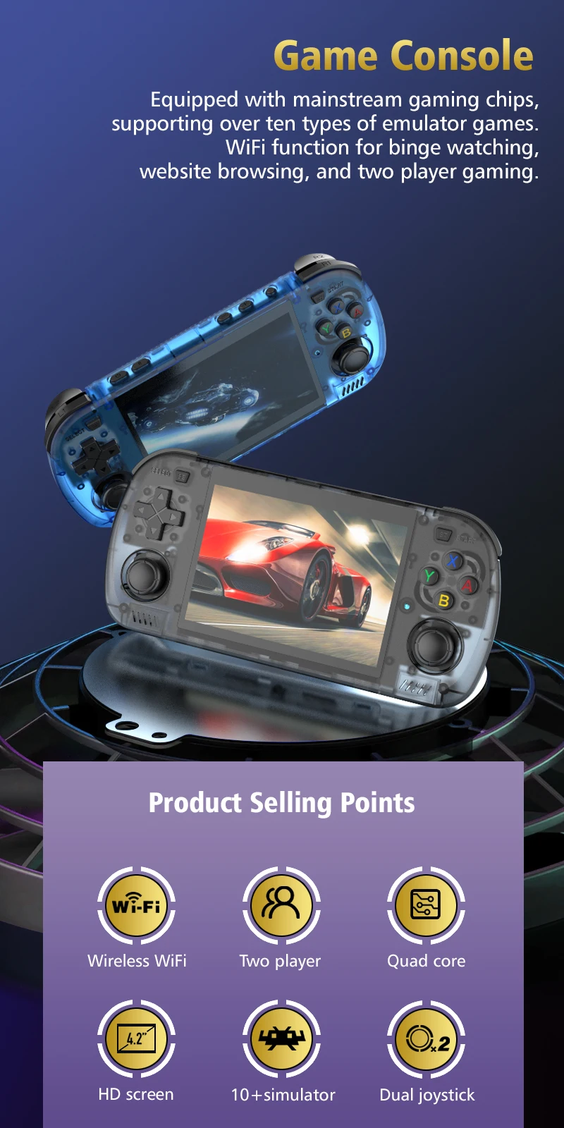 R36H Pro Max Retro Gaming Console