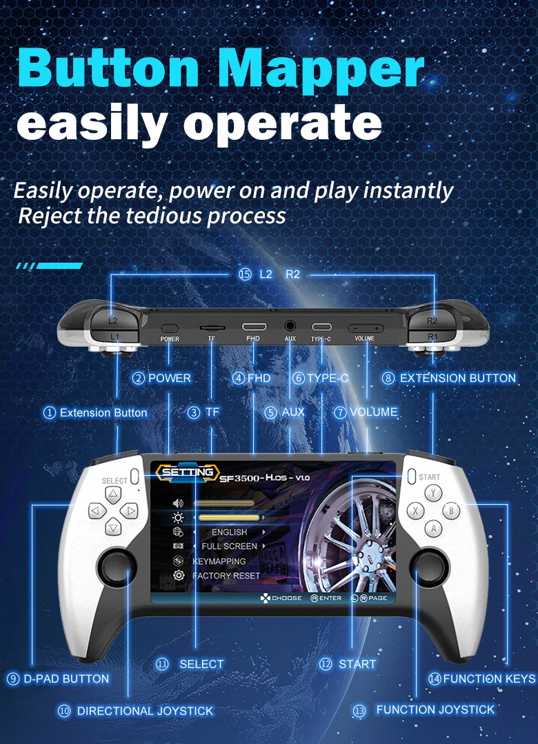 SF3500 Retro Handheld Game Console