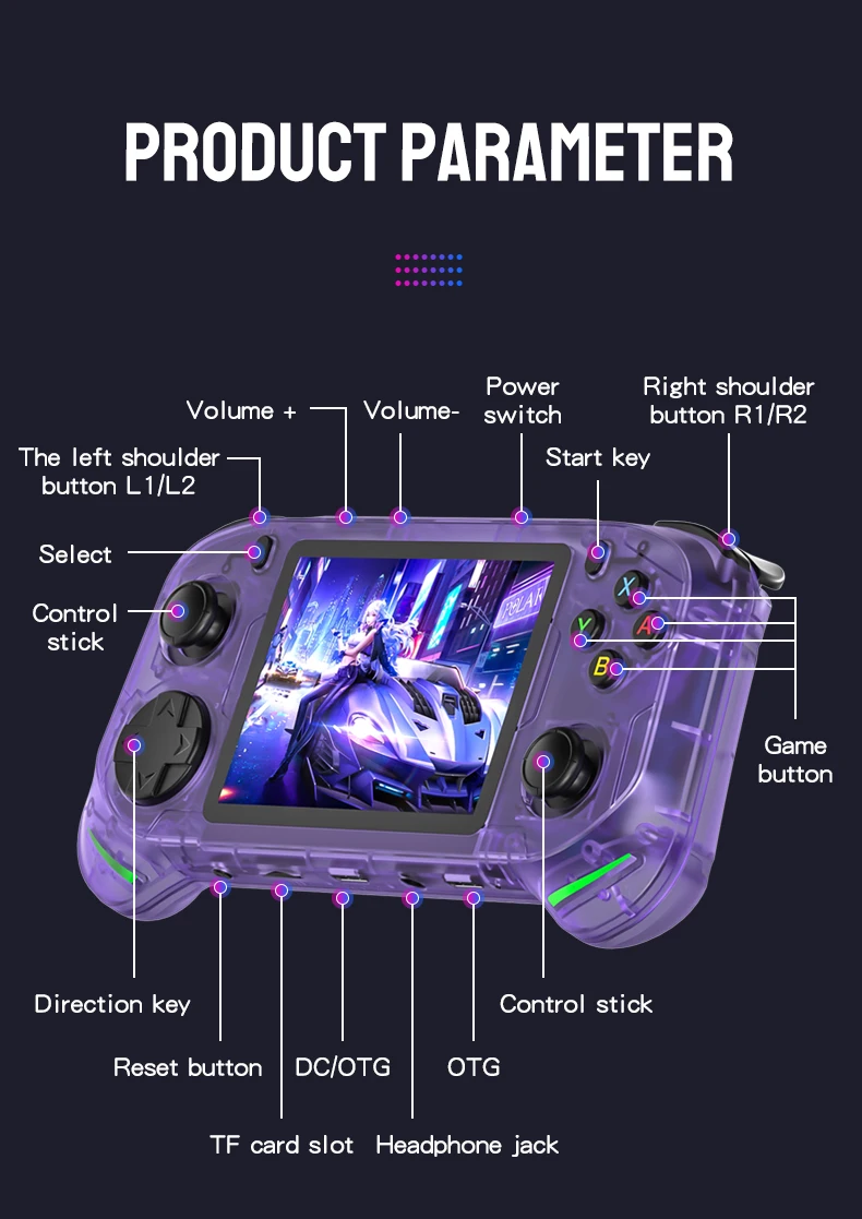 RX6H Retro Handheld Game Console