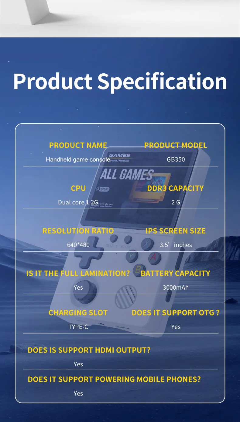 R40 Retro Handheld Game Console