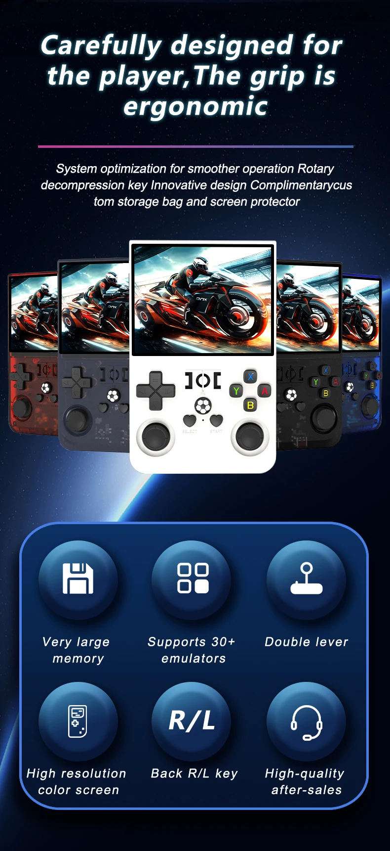 R36PRO Retro Handheld Video Game Console