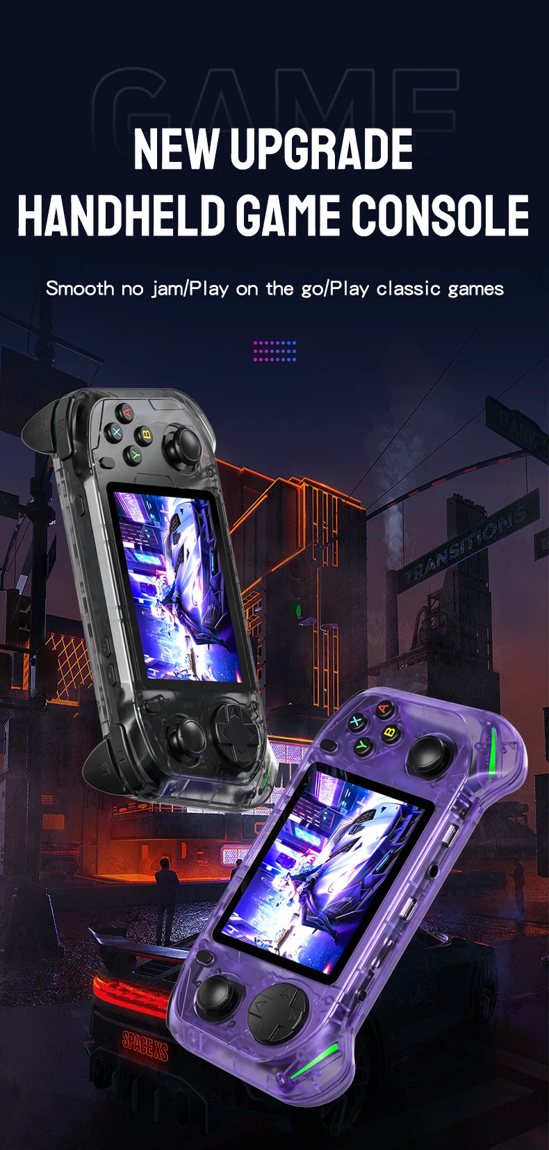 RX6H Retro Handheld Game Console