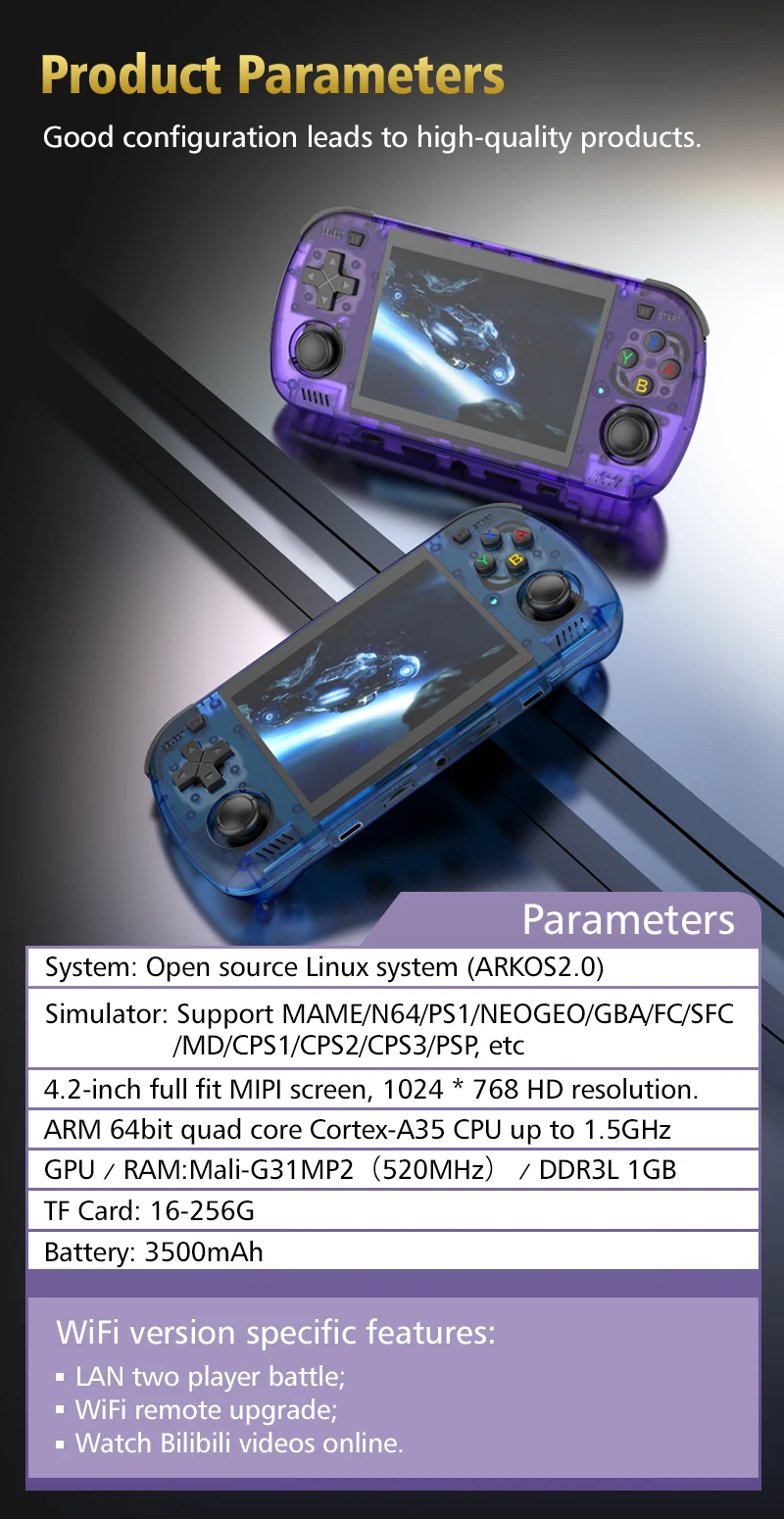 R36H Pro Max Retro Gaming Console