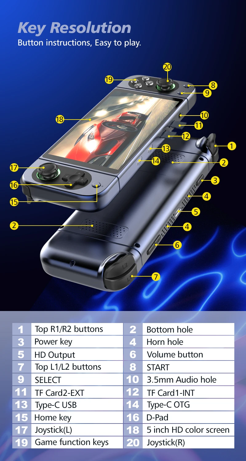 D-50 Plus Retro Handheld Console
